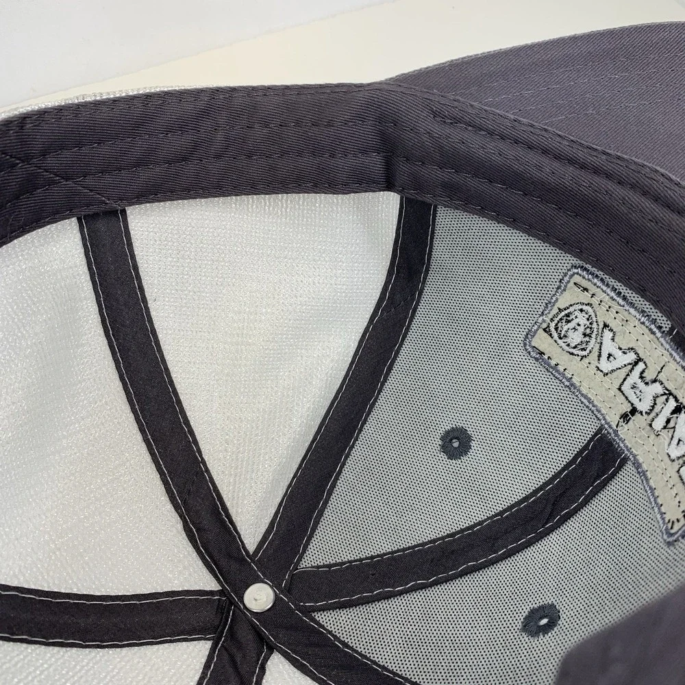 ARIAT Hat Gray White Mesh Adjustable Snapback OSFM Structured Baseball Cap
